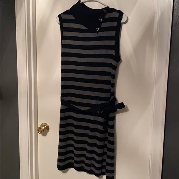 Sleeveless stripe sweater dress - Picture 1 of 3
